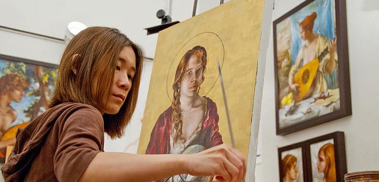 Photo from lc.edu Jenny Chi's art will be featured on April 21 at 12:30 p.m. in Hatheway Cultural Art Gallery.