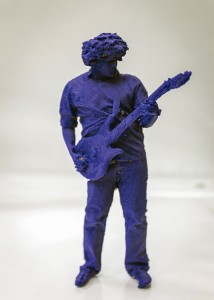 Photo by Julia Johnson Close-up shot of Alex Peterson’s 3D printed model of himself.