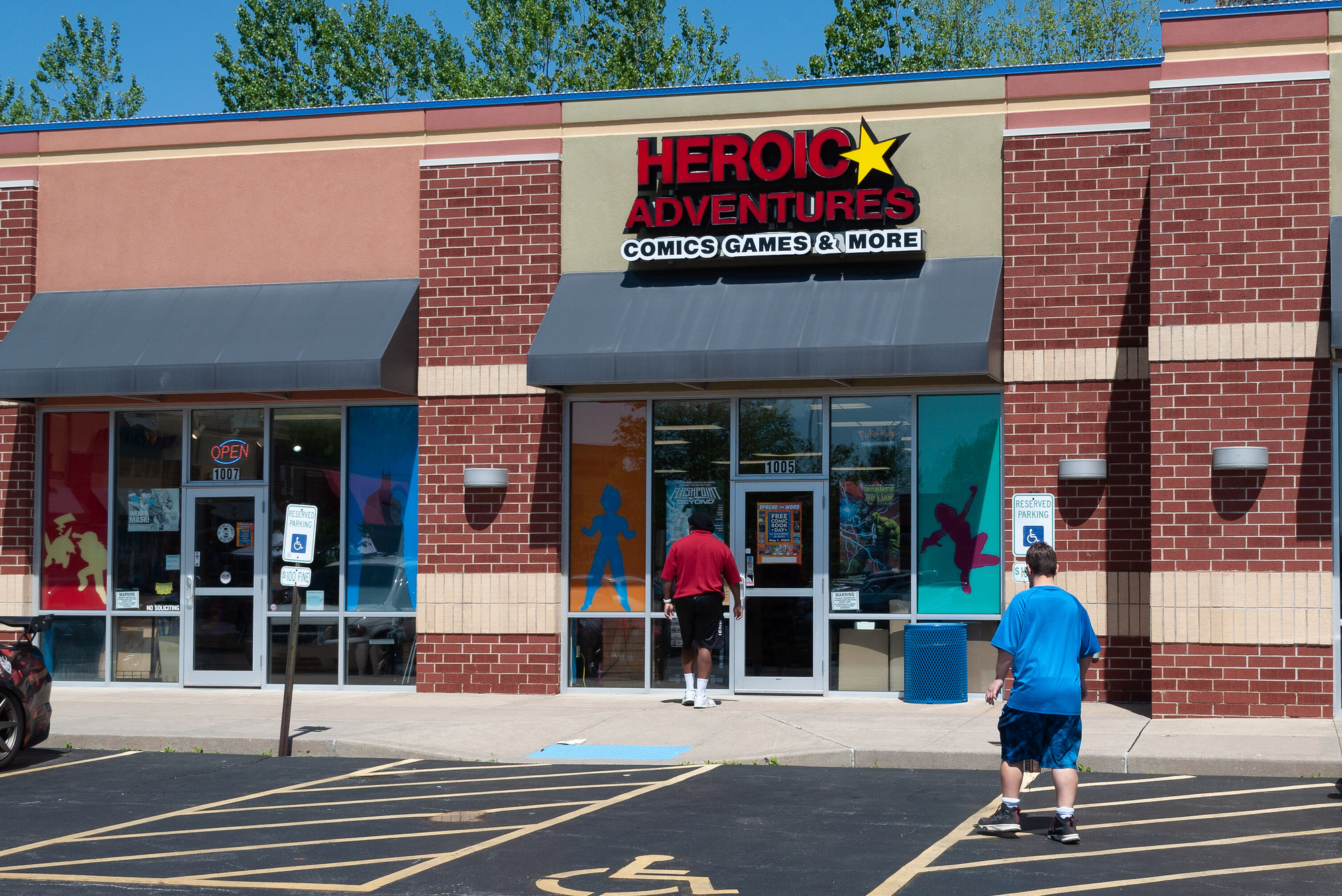 Front of store on free comic book day