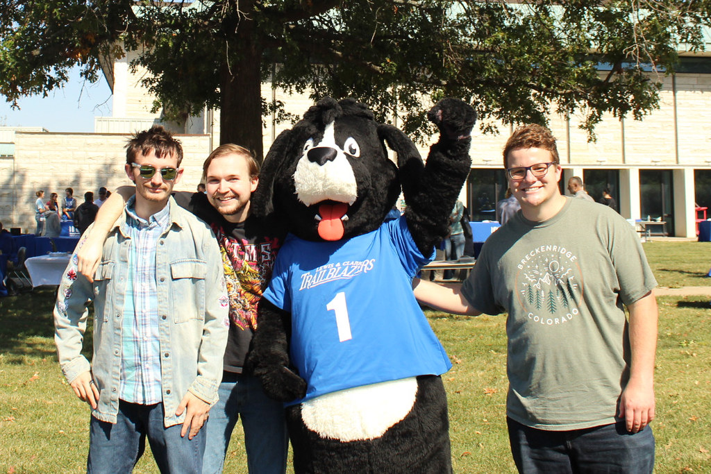 Blazer is with The Movie Club and A Cross Between Campus Ministry.