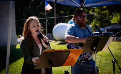 Church band playing at Hamilton fest