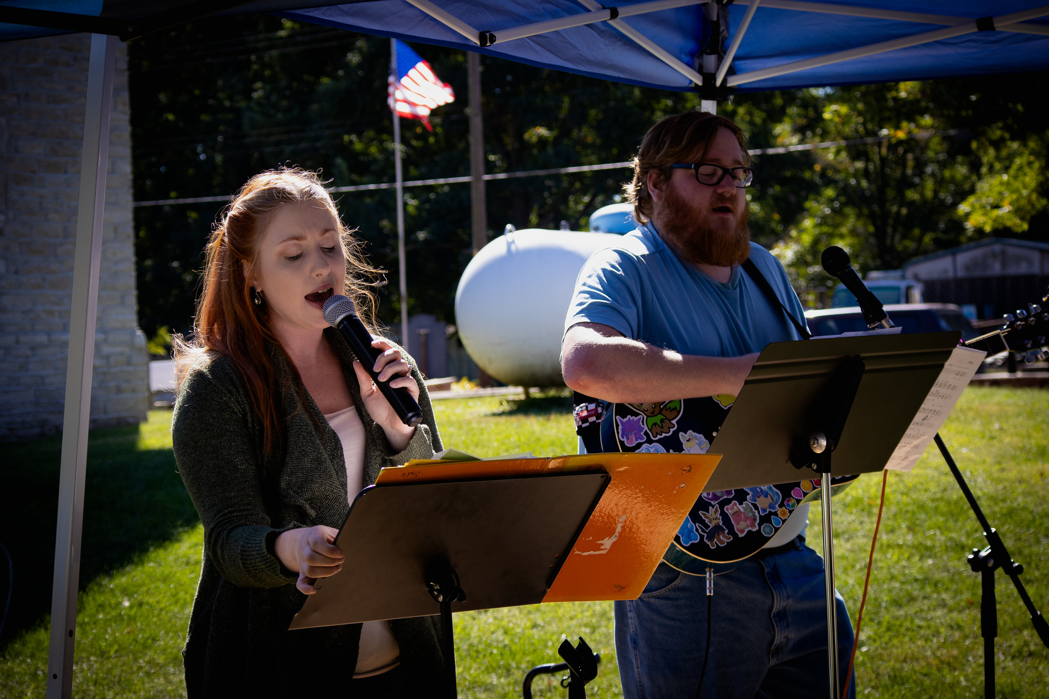 Church band playing at Hamilton fest