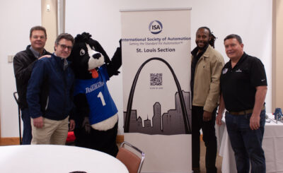 Blazer is hanging out with the International Society of Automation.