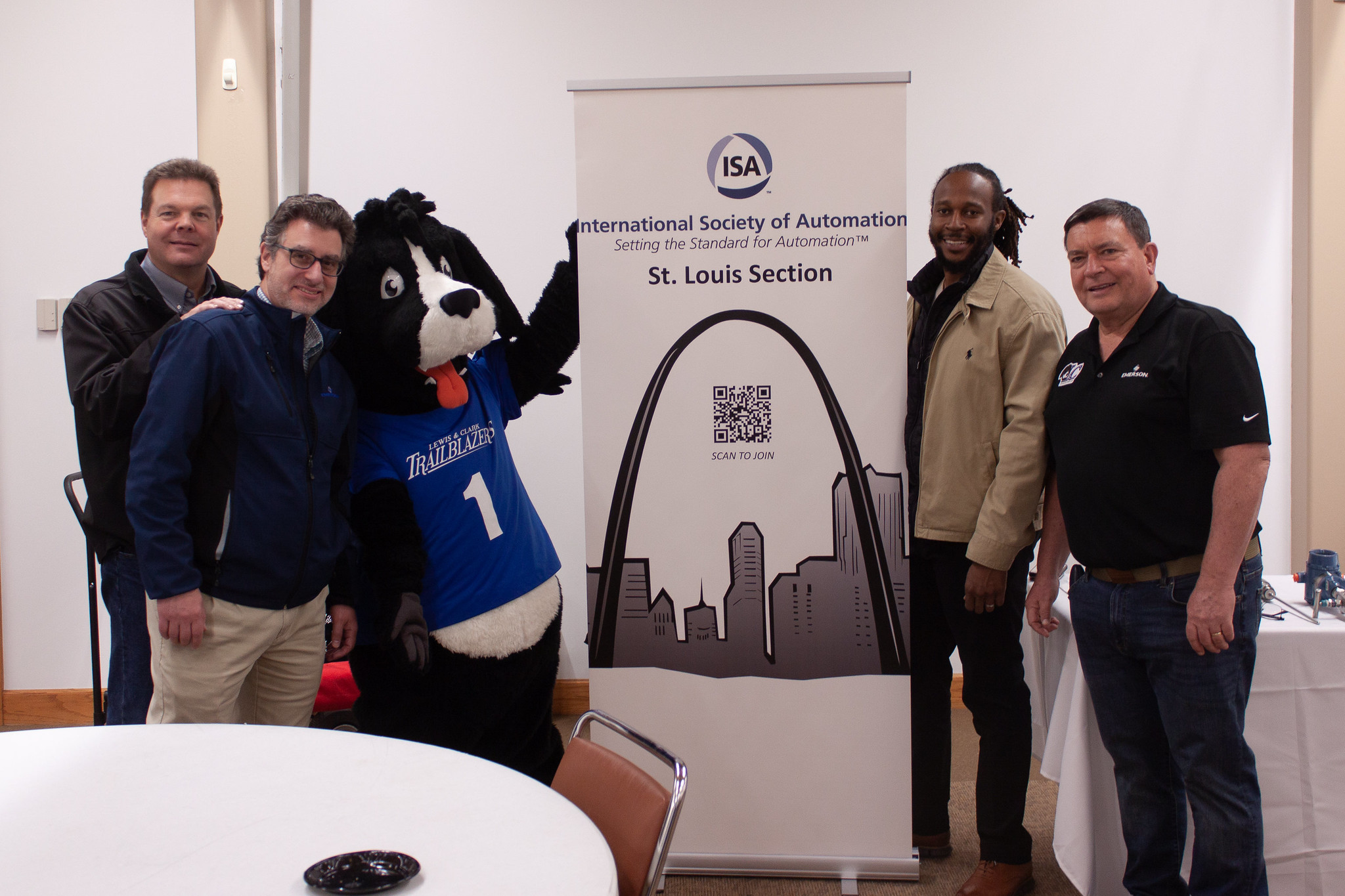 Blazer is hanging out with the International Society of Automation.