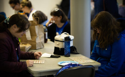Image of Students playing Bingo during Bingo event