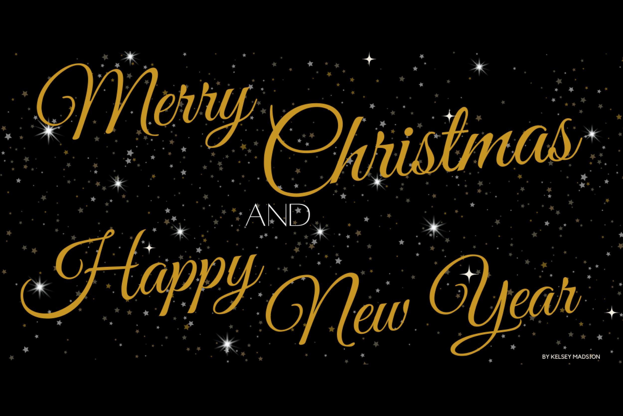 Merry Christmas and Happy New Year Graphic