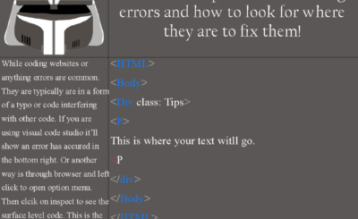 New weekly programing tips graphic