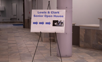Sign indicating the open house event