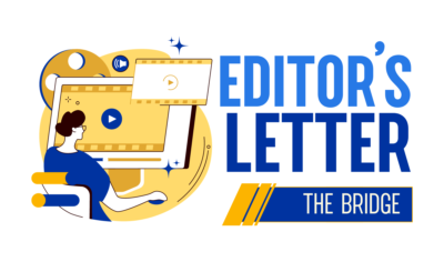 Editors Letter image with girl at computer