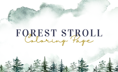Forest Stroll Coloring Page title page