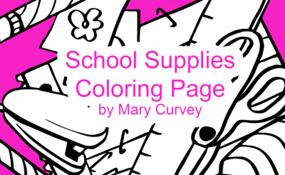 School Supplies Coloring Page