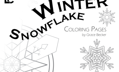 Winter Snowflake Coloring Pages by Grace Becker